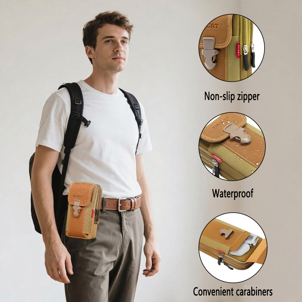 Edc Carry Pocket Pouch - TRALOW Multi Pocket EDC Waist Bag