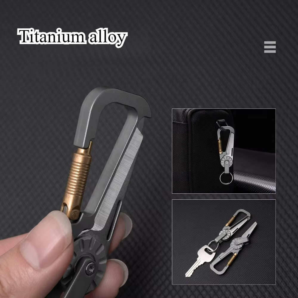 Edc Car Carry - Mini Titanium Alloy Keychain Car Pendant
