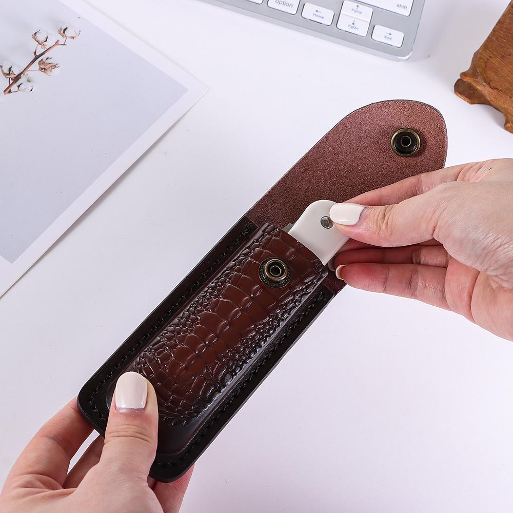 Cowhide Leather Sheath for Fol - مراجعة Edc Everyday Carry Knives وسعره