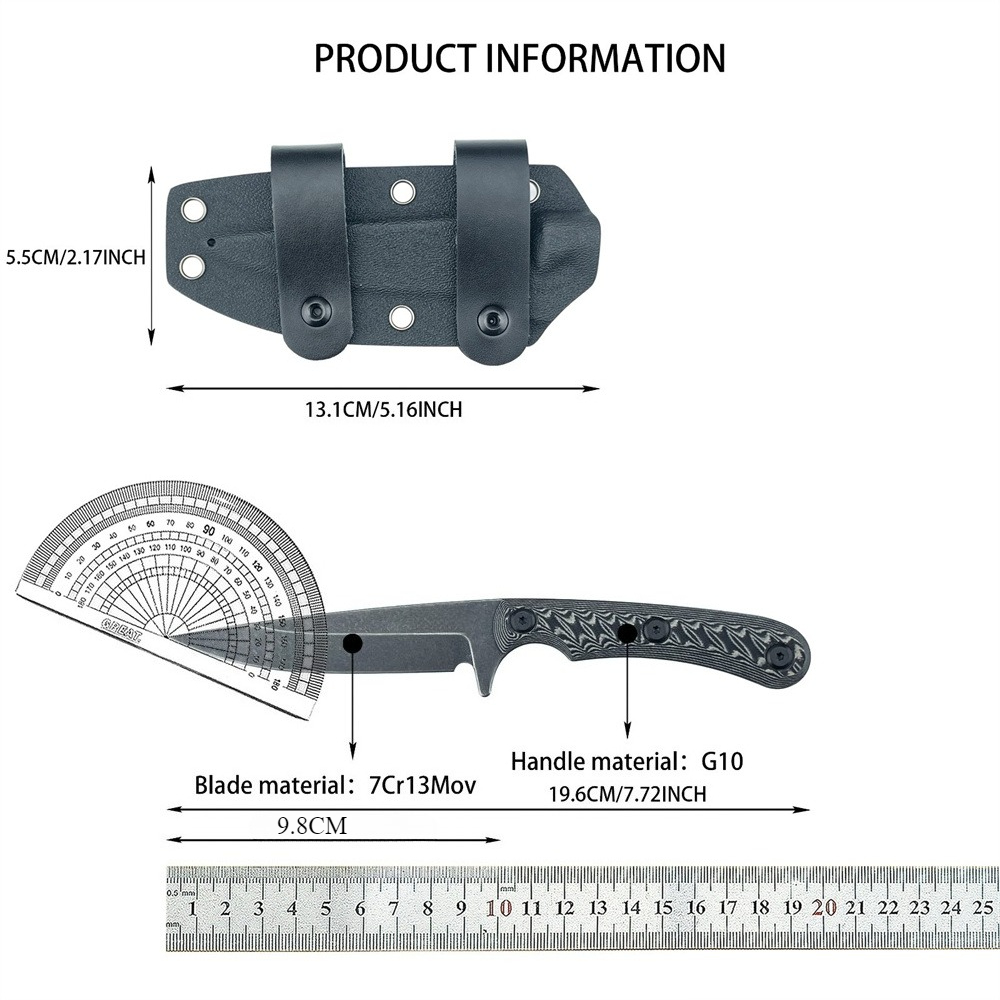Full Tang Fixed Blade Knives 7 - مراجعة Edc Carry Fixed Blade Knife وسعره