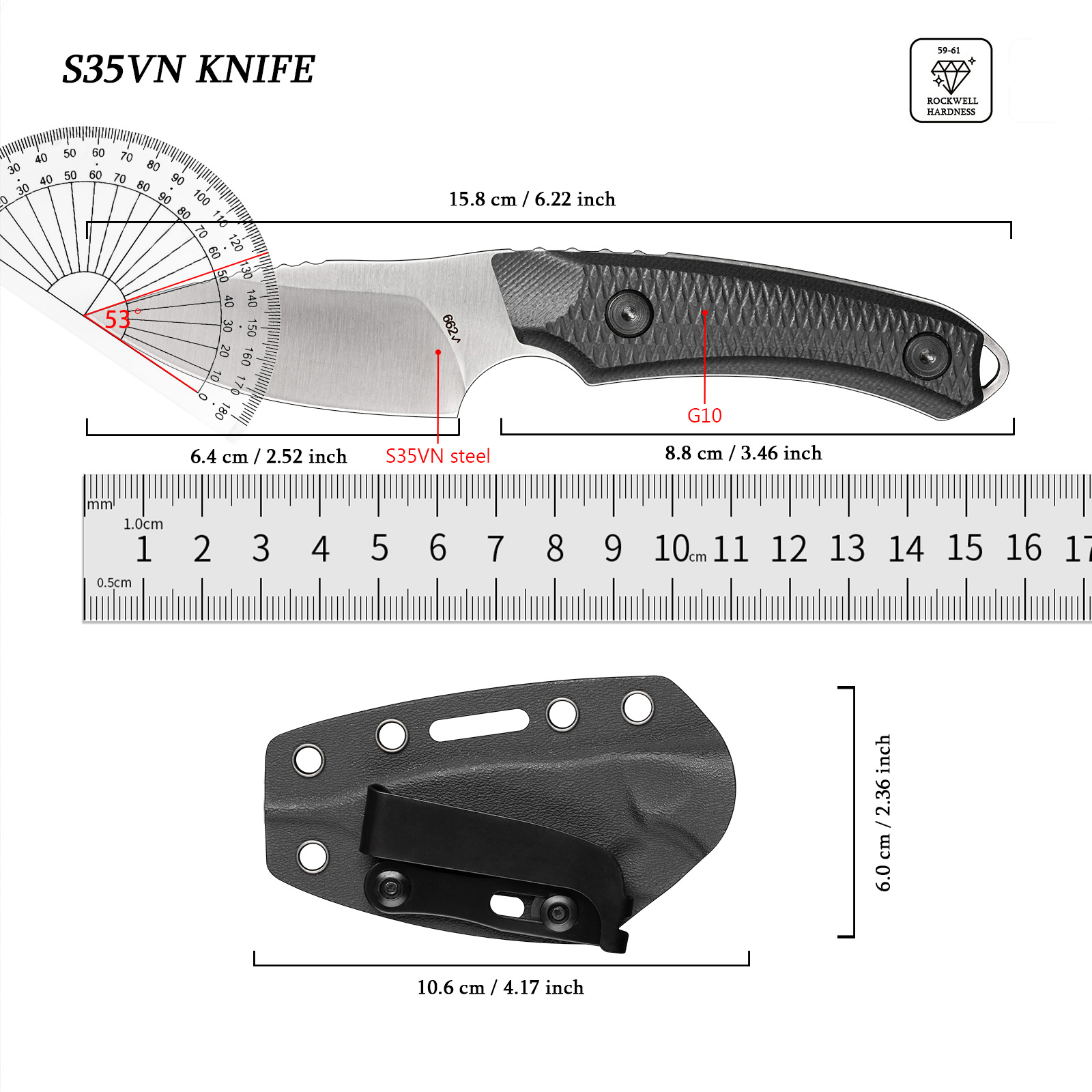 EDC Outdoor Multitool Portable - مراجعة Edc Carry Fixed Blade Knife وسعره