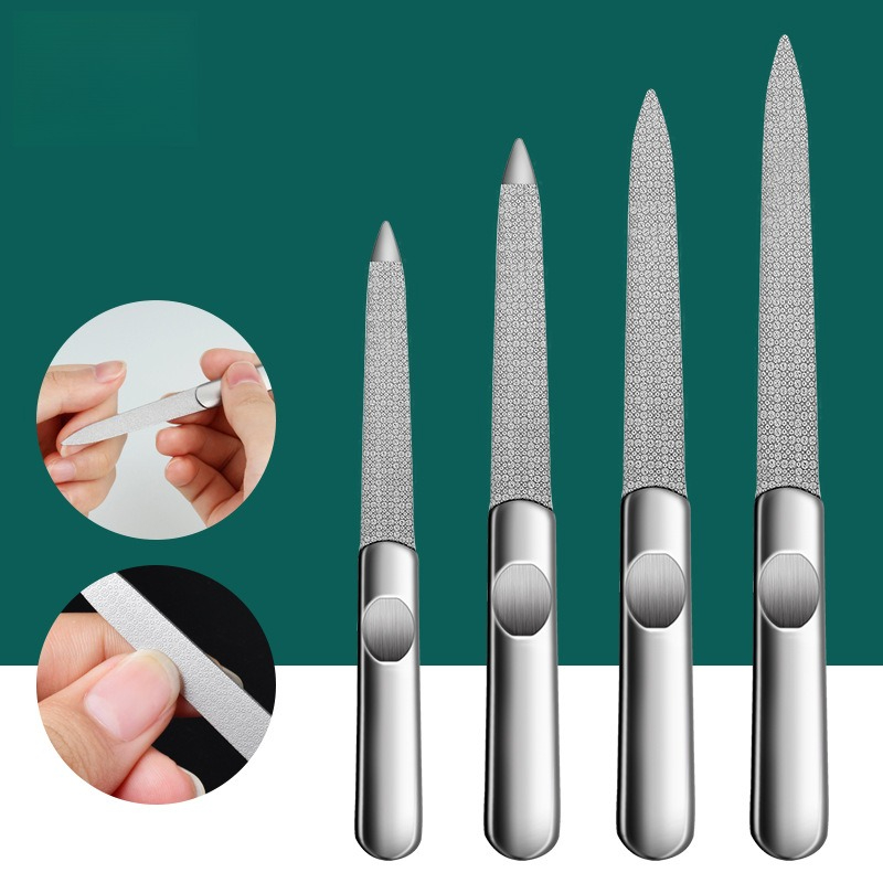 1PCS Professional Stainless St - مراجعة Nail File Titanium وسعره