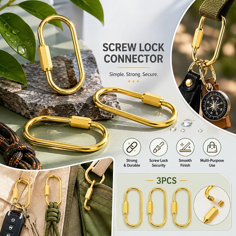 Pure Copper Oval Screw Lock Ke - مراجعة Edc Car Carry وسعره