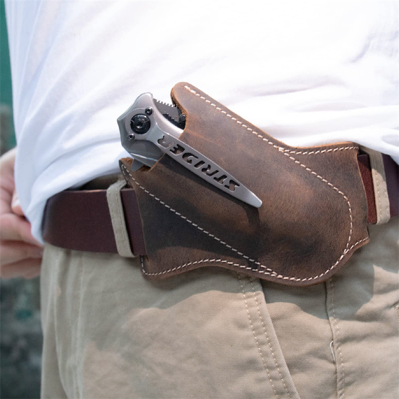 1PC Leather Knives Sheaths Fol - مراجعة Edc Everyday Carry Knives وسعره