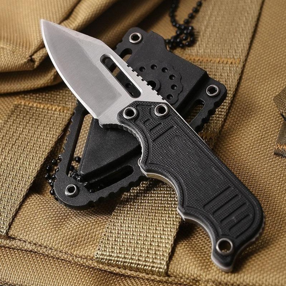 Portable Neck Knife with Kydex - مراجعة Edc Carry Fixed Blade Knife وسعره