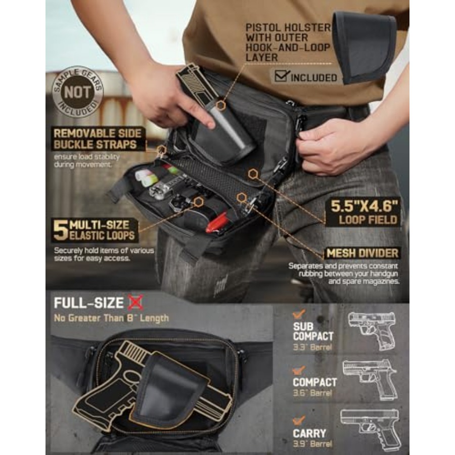 Tactical Concealed Carry Fanny - مراجعة Edc Concealed Carry Fanny Pack وسعره