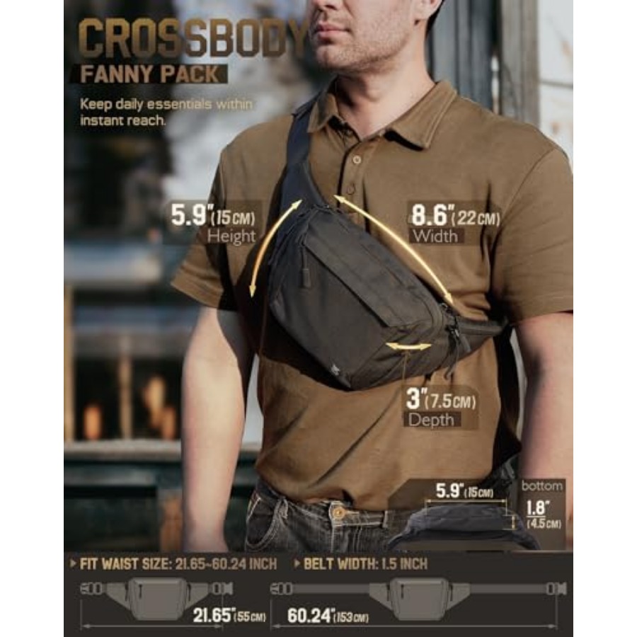 Tactical Concealed Carry Fanny - مراجعة Edc Concealed Carry Fanny Pack وسعره