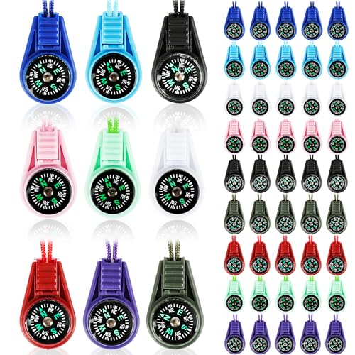 54pcs Mini Pocket Compass Keyc - مراجعة Compass Keychain Mini وسعره