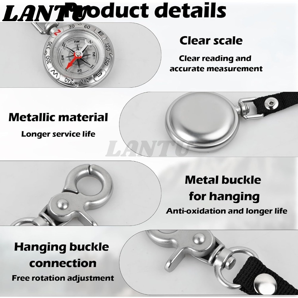 Waterproof Zinc Alloy Compass  - مراجعة Compass Keychain Mini وسعره