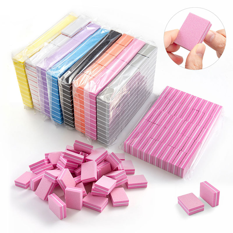 10/50pcs Mini Nails Art Buffer - مراجعة Nail File Titanium وسعره