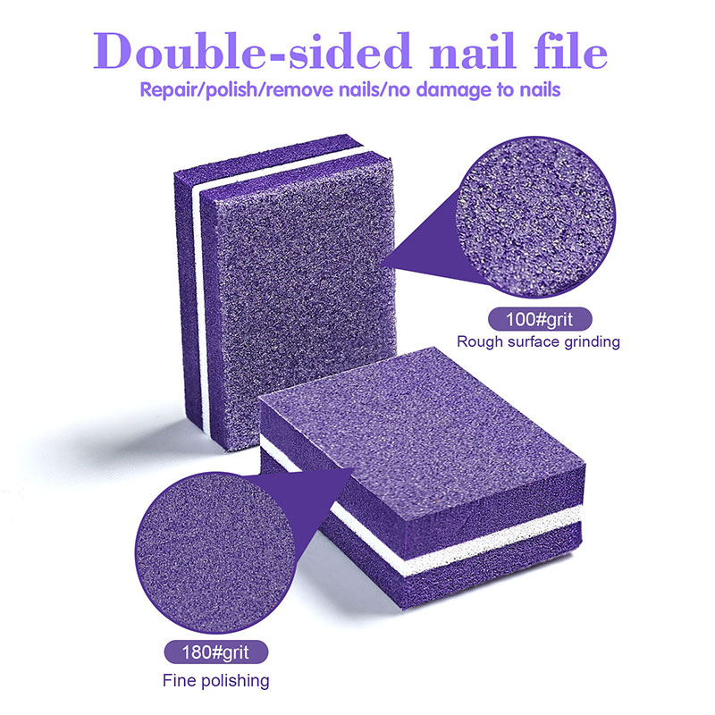 10/50pcs Mini Nails Art Buffer - مراجعة Nail File Titanium وسعره