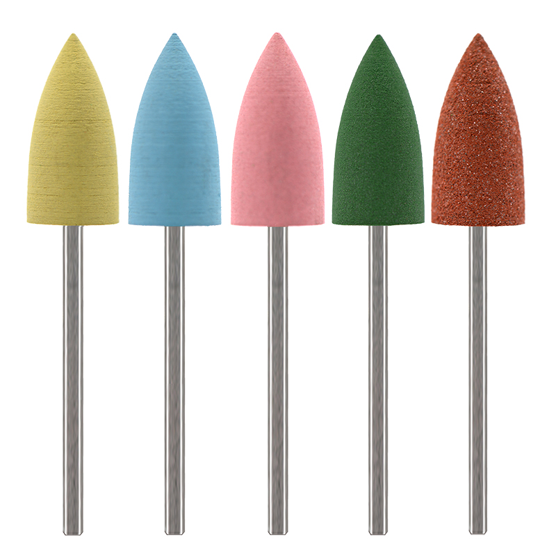 5Pcs/Set Silicone Nail Drill B - مراجعة Nail File Titanium وسعره