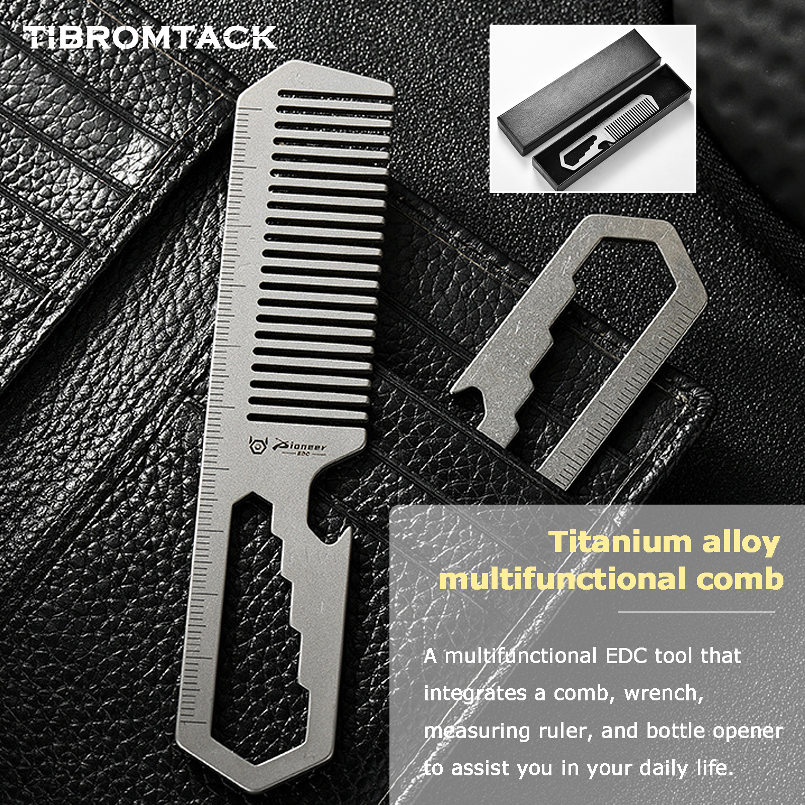 TIBROMTACK Titanium 4-in-1 EDC - مراجعة Comb Pocket Titanium وسعره