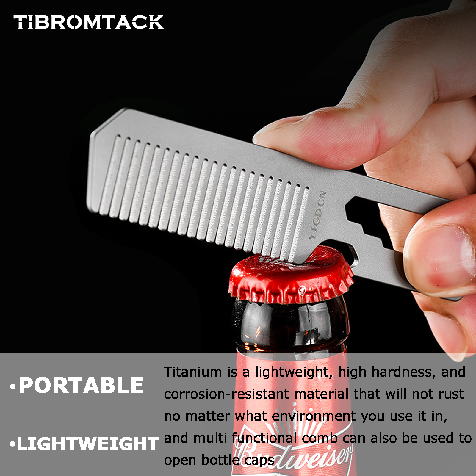 TIBROMTACK Titanium 4-in-1 EDC - مراجعة Comb Pocket Titanium وسعره