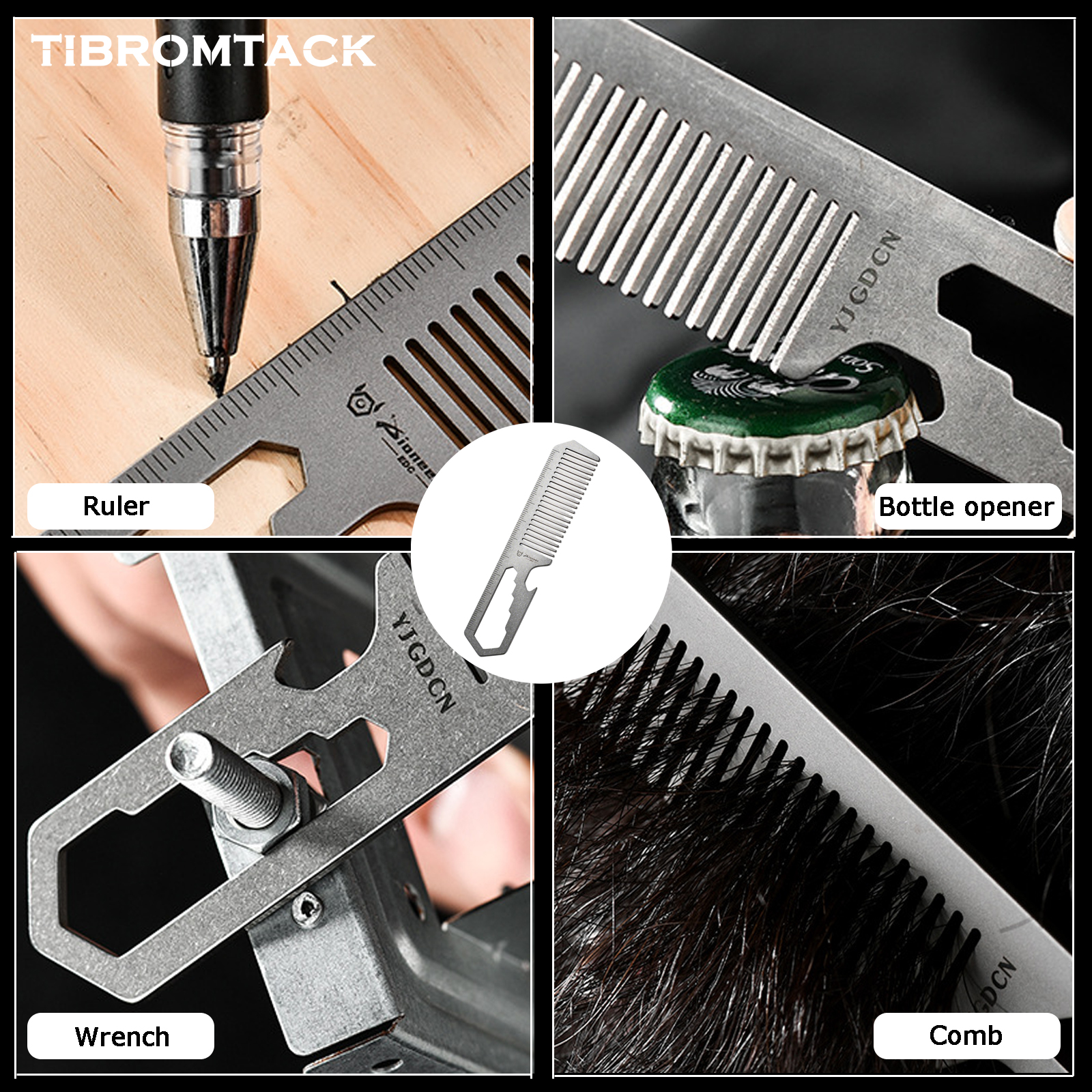 TIBROMTACK Titanium 4-in-1 EDC - مراجعة Comb Pocket Titanium وسعره