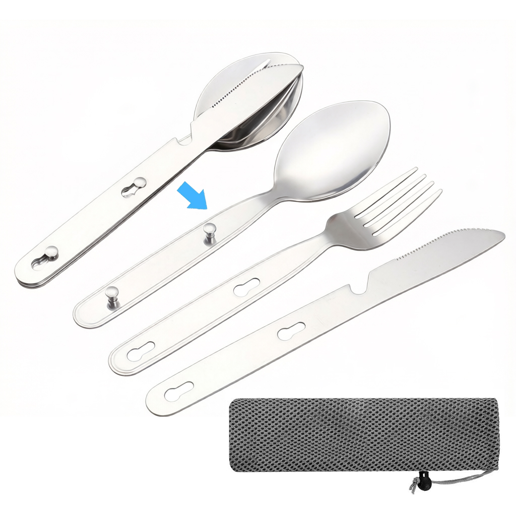 3pcs/set Folding Spoon Fork Kn - مراجعة Edc Everyday Carry Knives وسعره