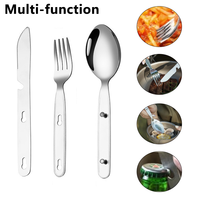 3pcs/set Folding Spoon Fork Kn - مراجعة Edc Everyday Carry Knives وسعره