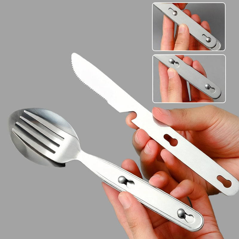 3pcs/set Folding Spoon Fork Kn - مراجعة Edc Everyday Carry Knives وسعره