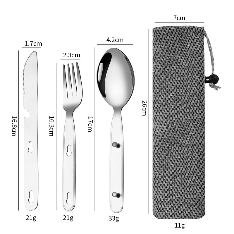 3pcs/set Folding Spoon Fork Kn - مراجعة Edc Everyday Carry Knives وسعره