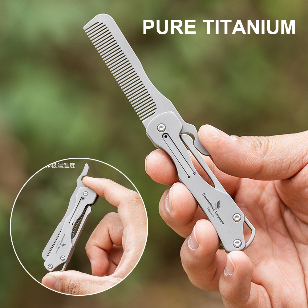 Pure Titanium Folding Comb, Ul - مراجعة Comb Pocket Titanium وسعره