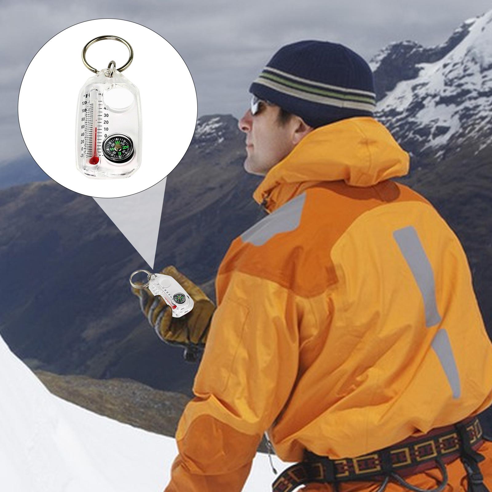3in 1Pocket Survival Compass M - مراجعة Compass Keychain Mini وسعره