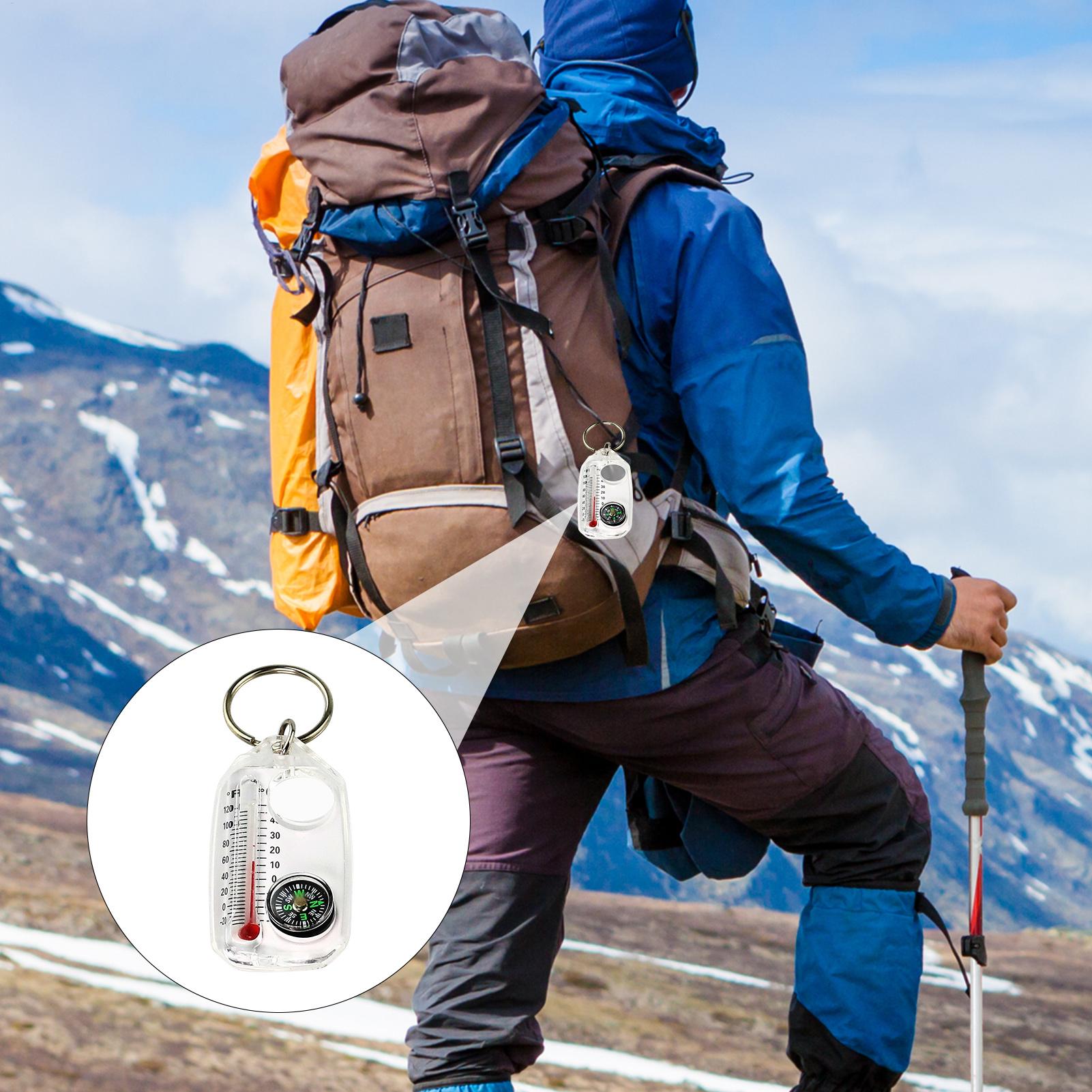 3in 1Pocket Survival Compass M - مراجعة Compass Keychain Mini وسعره
