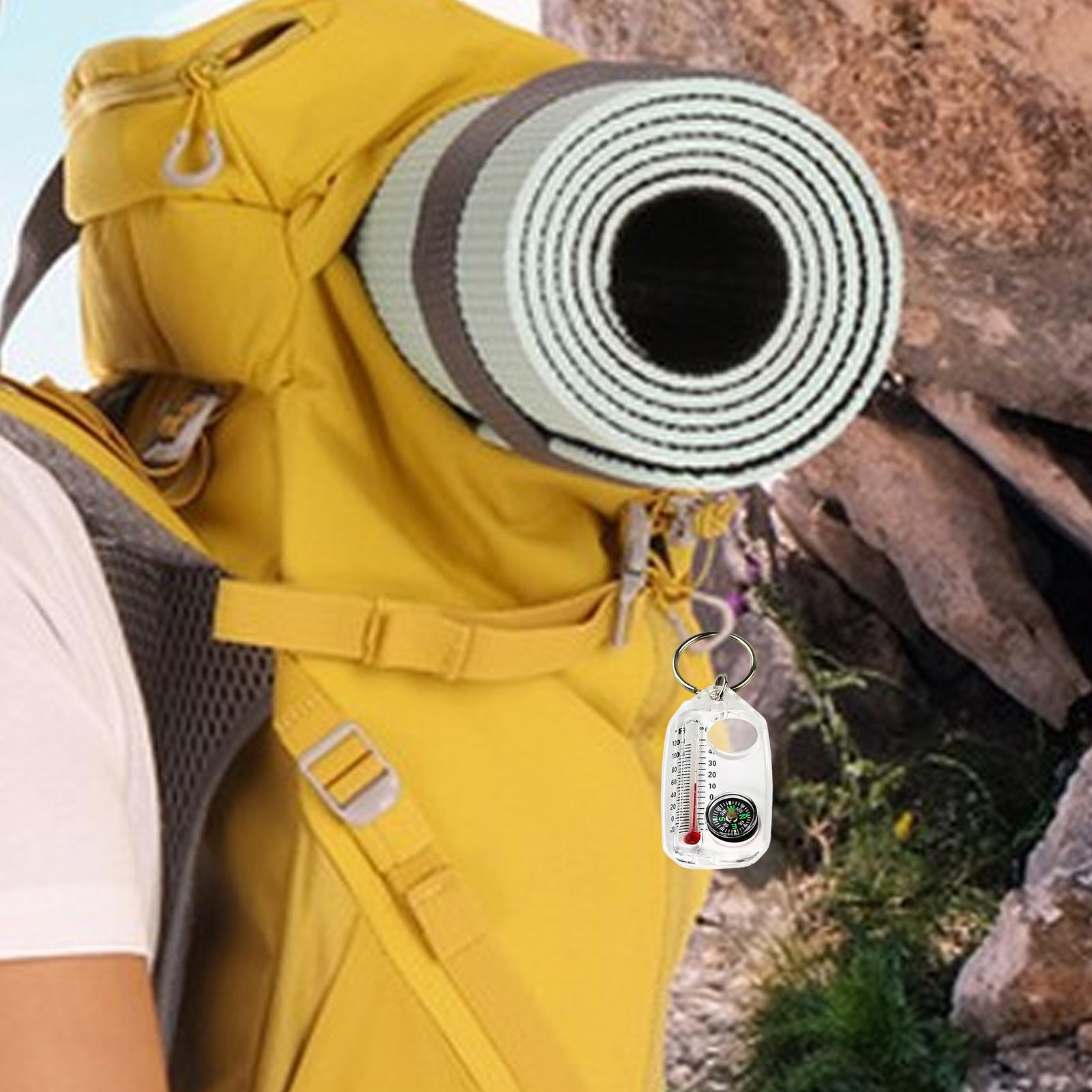 3in 1Pocket Survival Compass M - مراجعة Compass Keychain Mini وسعره