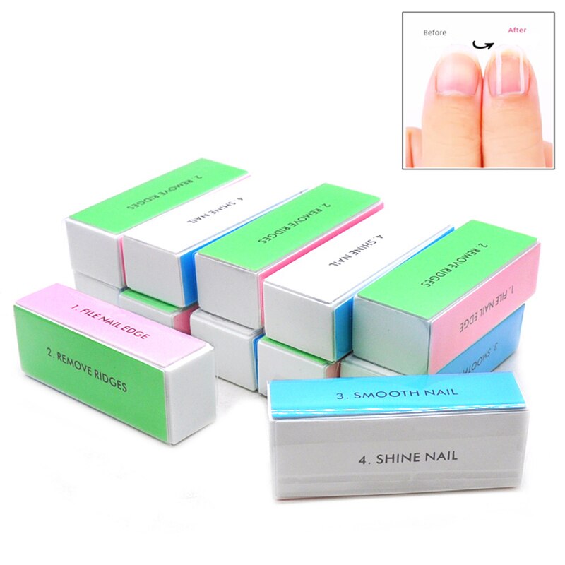 5pcs  Colorful Buffing Block 4 - مراجعة Nail File Titanium وسعره
