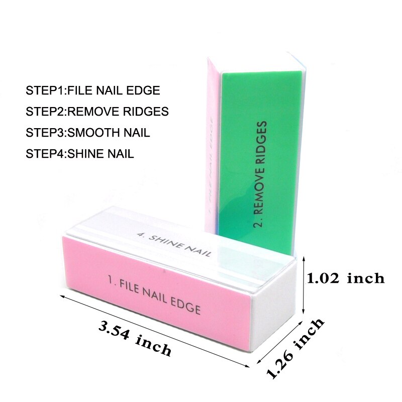 5pcs  Colorful Buffing Block 4 - مراجعة Nail File Titanium وسعره