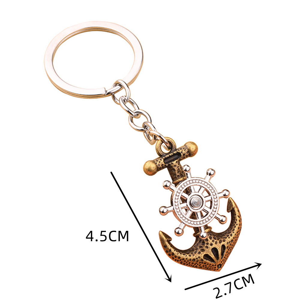 Vintage Anchor Key Chain Swive - مراجعة Compass Keychain Mini وسعره