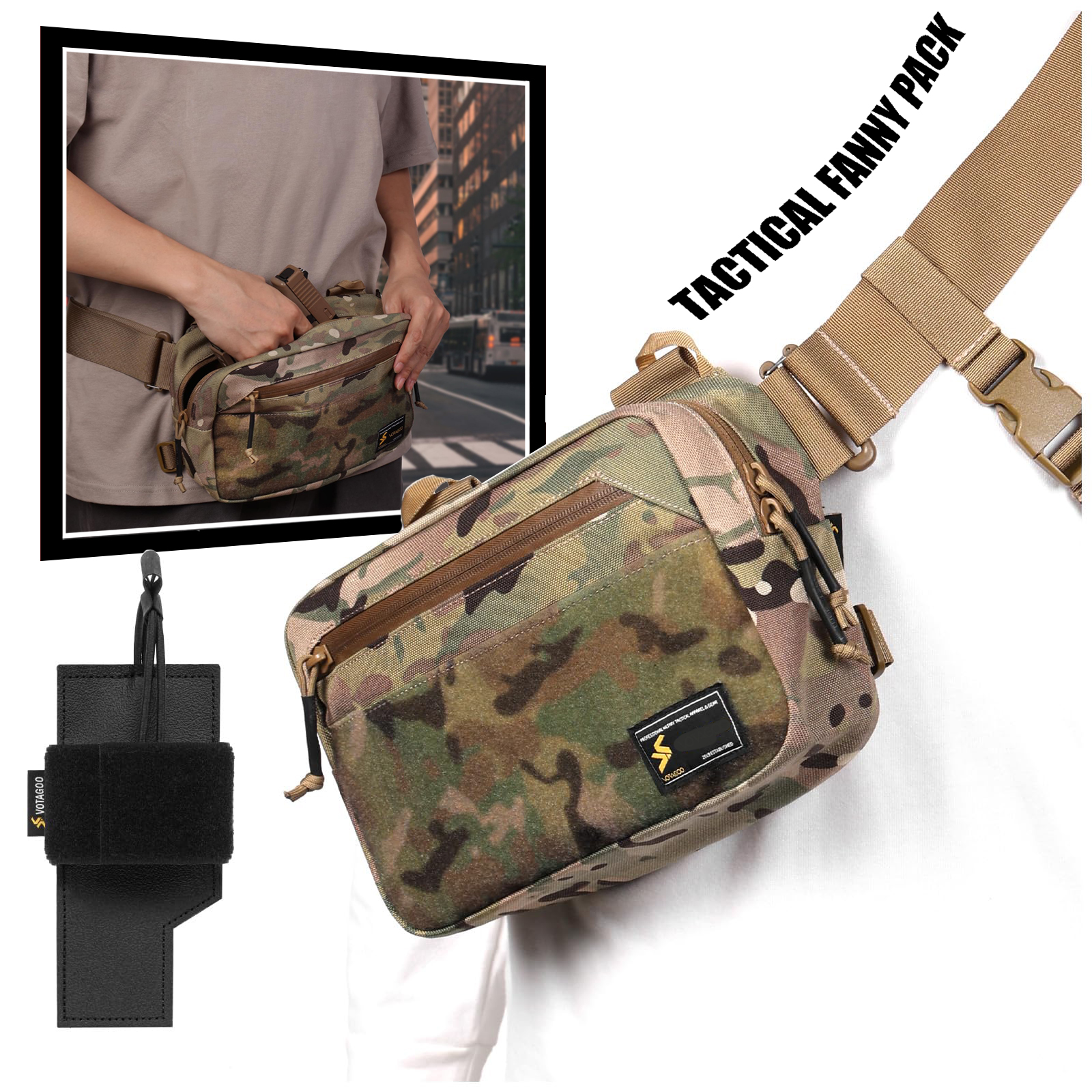Tactical Fanny Pack, Concealed - مراجعة Edc Concealed Carry Fanny Pack وسعره