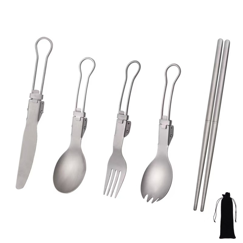 Titanium Foldable Utensil Set  - مراجعة Edc Everyday Carry Knives وسعره
