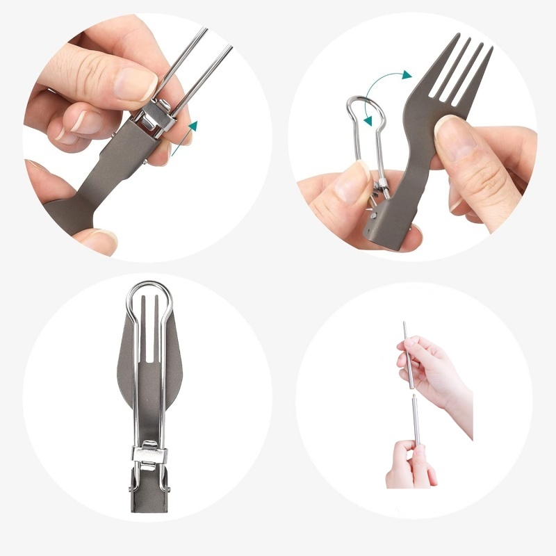 Titanium Foldable Utensil Set  - مراجعة Edc Everyday Carry Knives وسعره