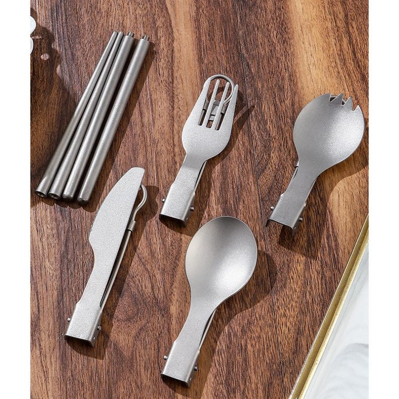 Titanium Foldable Utensil Set  - مراجعة Edc Everyday Carry Knives وسعره