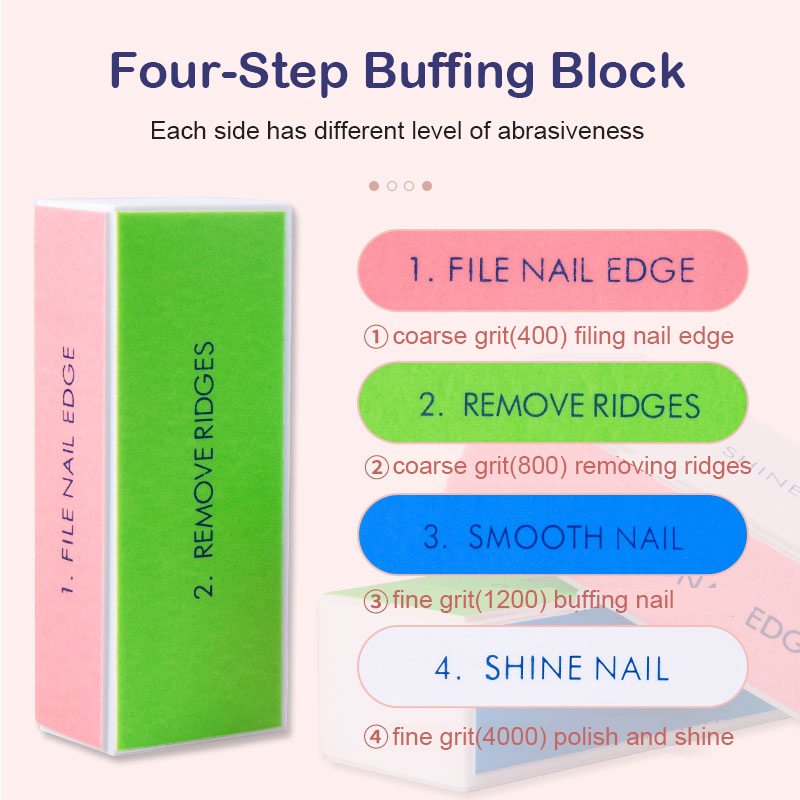 5/10pcs Nail Buffer Block 4 St - مراجعة Nail File Titanium وسعره