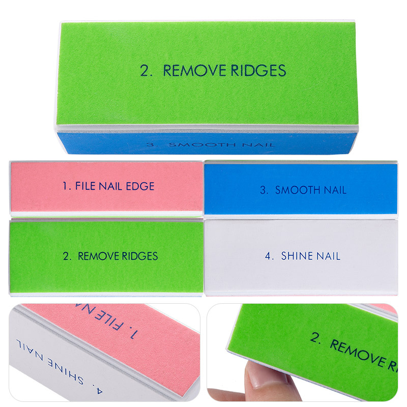 5/10pcs Nail Buffer Block 4 St - مراجعة Nail File Titanium وسعره