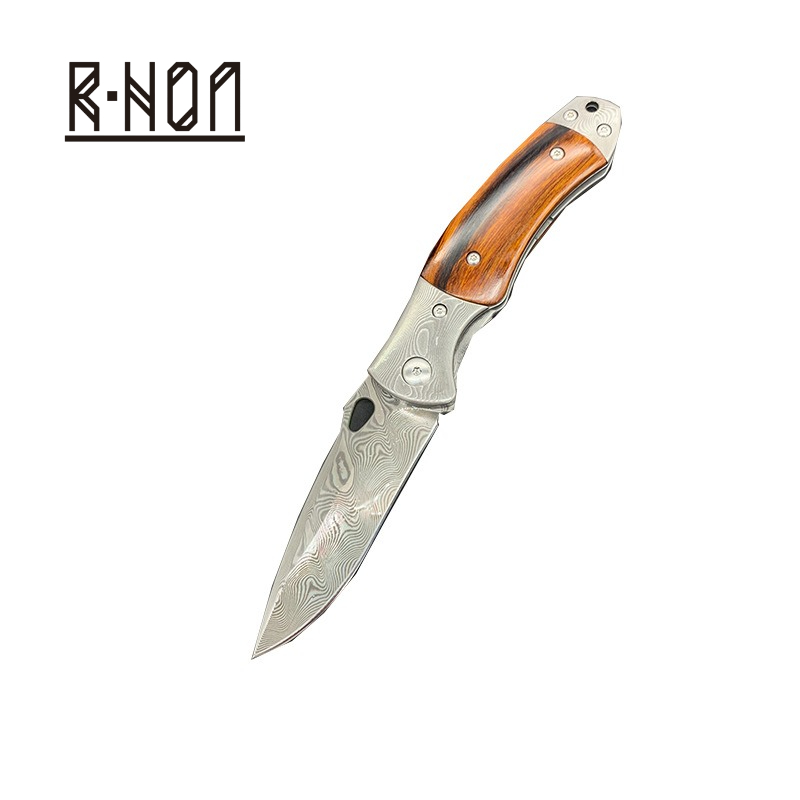 RHON 3.14inch Premium Damascus - مراجعة Edc Carry Pocket Knife وسعره