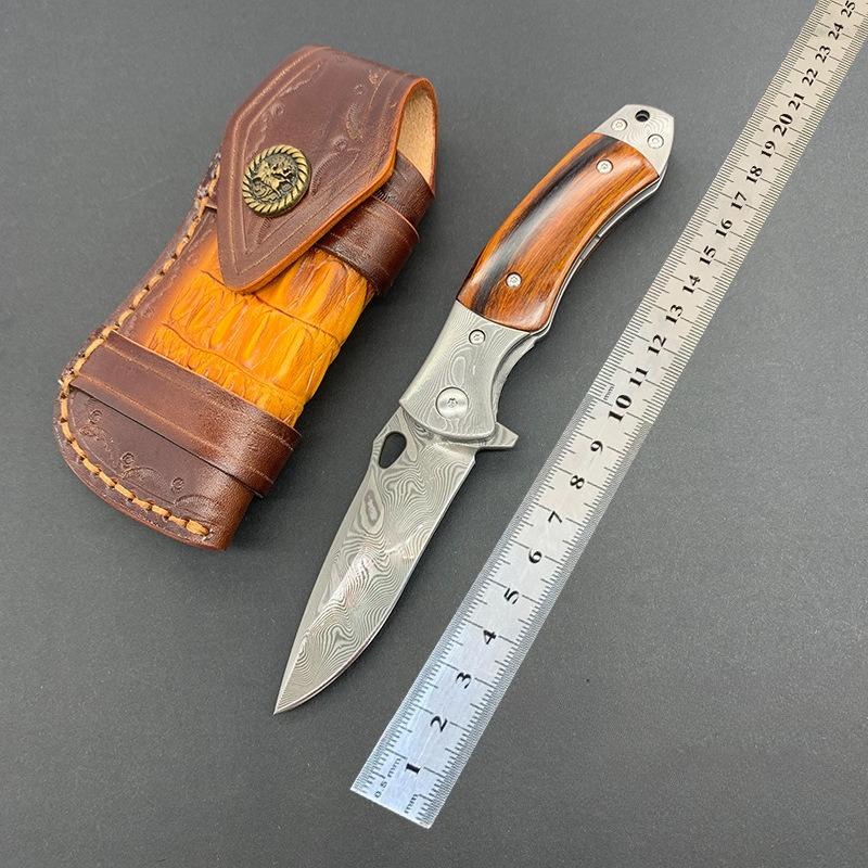 RHON 3.14inch Premium Damascus - مراجعة Edc Carry Pocket Knife وسعره