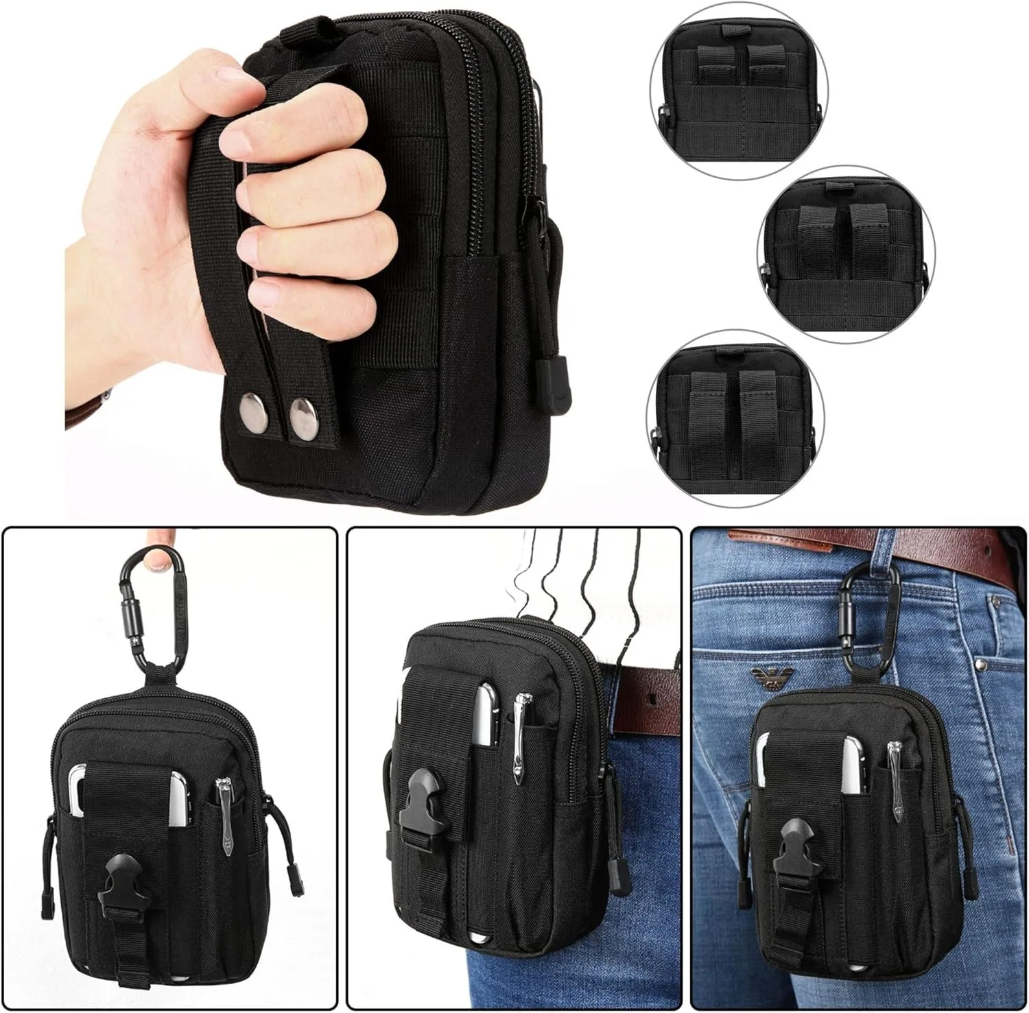 ZHUOHUA Tactical Waist Pouch E - مراجعة Edc Carry Belt Pouch وسعره