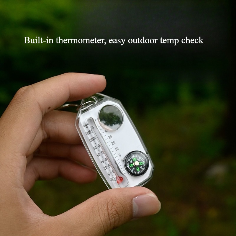 Outdoor Survival Compass Keych - مراجعة Compass Keychain Mini وسعره