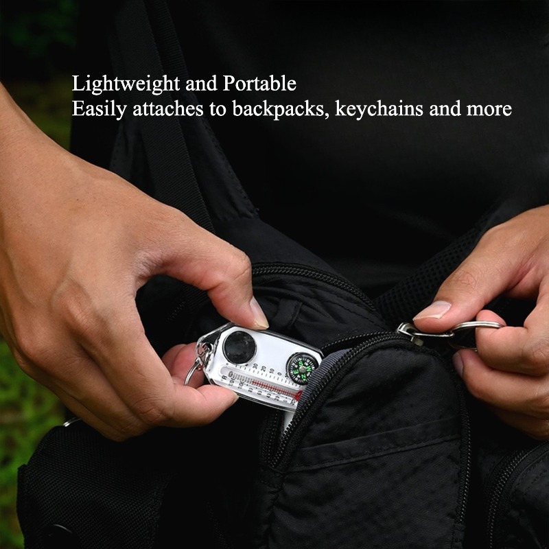 Outdoor Survival Compass Keych - مراجعة Compass Keychain Mini وسعره