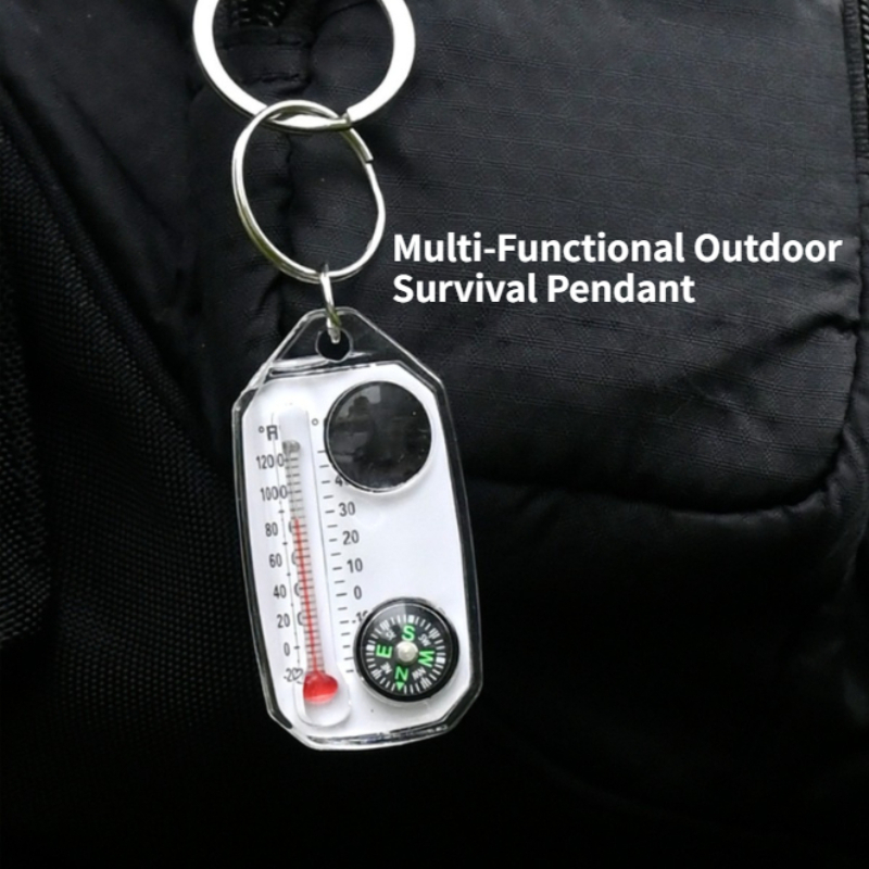 Mini Outdoor Survival Keychain - مراجعة Compass Keychain Mini وسعره