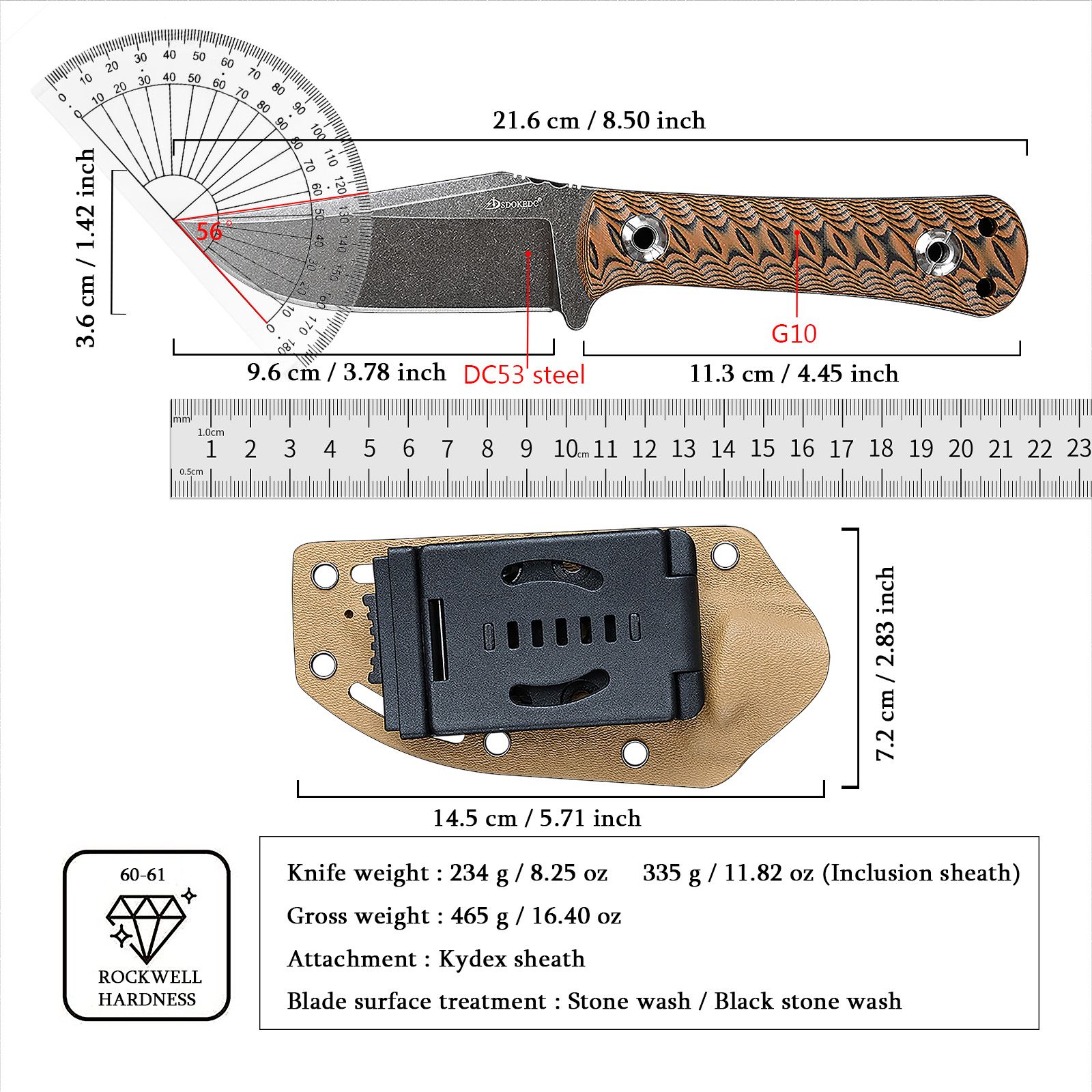 SDOKEDC Portable EDC Carry Cut - مراجعة Edc Carry Fixed Blade Knife وسعره