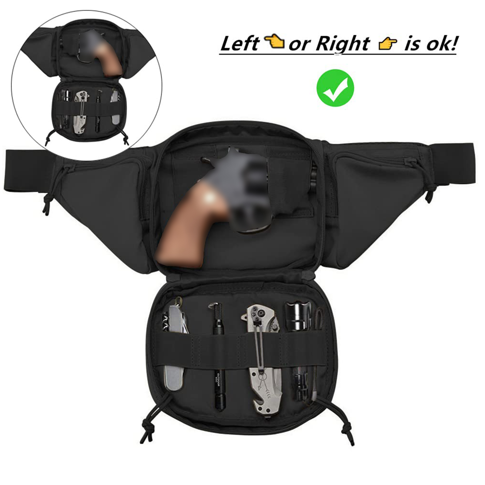 Tactical Fanny Pack Gun Holste - مراجعة Edc Concealed Carry Fanny Pack وسعره